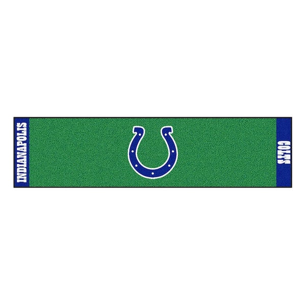 FANMATS NFL Indianapolis Colts 1 ft. 6 in. x 6 ft. Indoor 1-Hole Golf Practice Putting Green