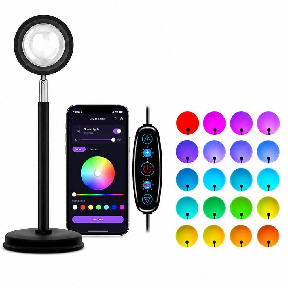 400 Lumens LED Sunset Light Projector 21 Color Changing with APP Control and 180° Adjustable for Bedroom Decor price history on PriceWatchPro