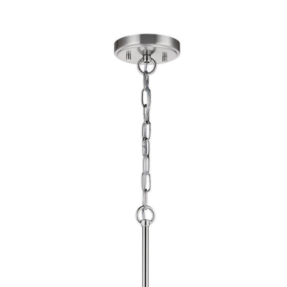 Chrome 5-Light Sputnik Chandelier with Clear Glass Shades