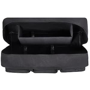 30 in. Telescope Case, Multi-Pocket Storage Bag with Fixed Buckles, Black, Fabric, Briefcase with 17 in. Laptop