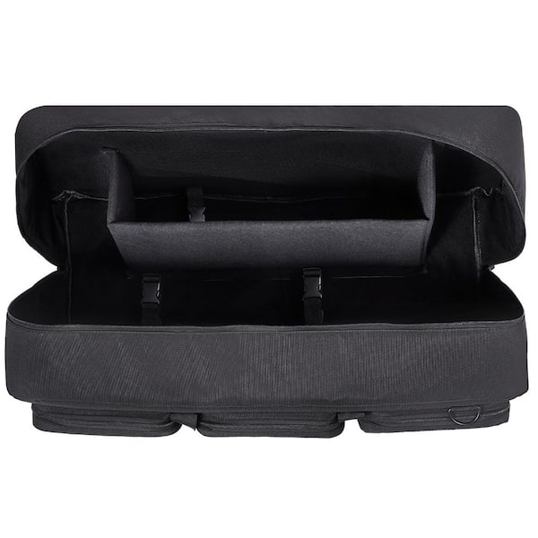 SVOPES 30 in. Telescope Case, Multi-Pocket Storage Bag with Fixed Buckles, Black, Fabric, Briefcase with 17 in. Laptop
