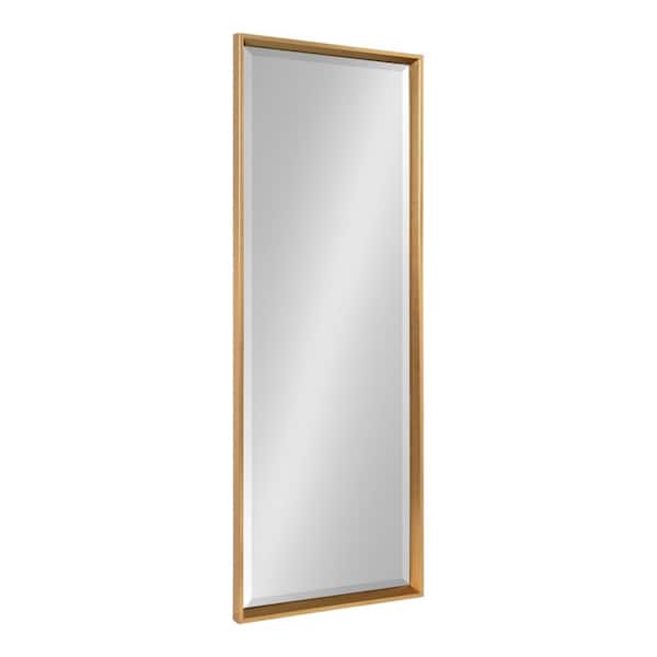 Kate and Laurel Small Rectangle Gold Beveled Glass Art Deco Mirror (17.5 in. H x 49.5 in. W)
