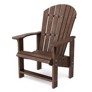 Heritage Tudor Brown Plastic Outdoor Upright Adirondack Chair