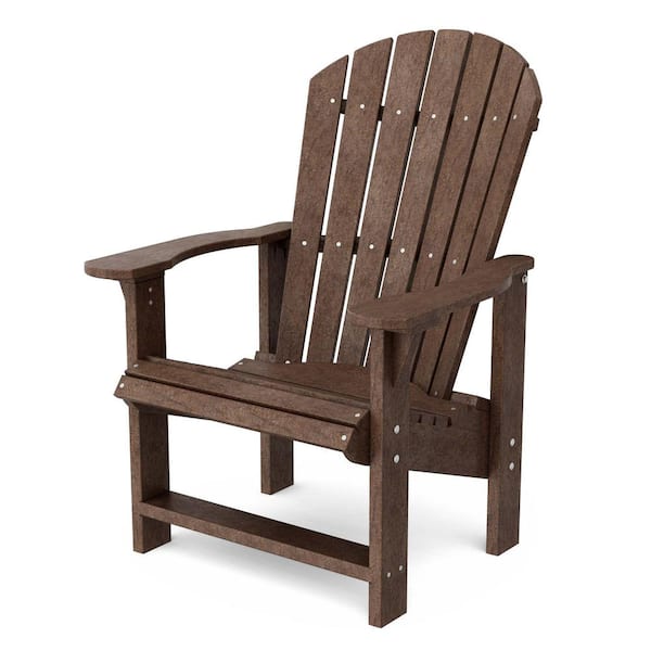Wildridge Heritage Tudor Brown Plastic Outdoor Upright Adirondack Chair