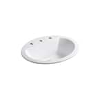 Bryant Drop-In Vitreous China Bathroom Sink in White with Overflow Drain