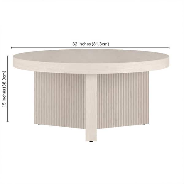 【専用】MIDDLE TABLE | CIRCLE TOP110 | ALDER Meyer&Cross Holm 32 in. Alder White Round MDF Top Coffee