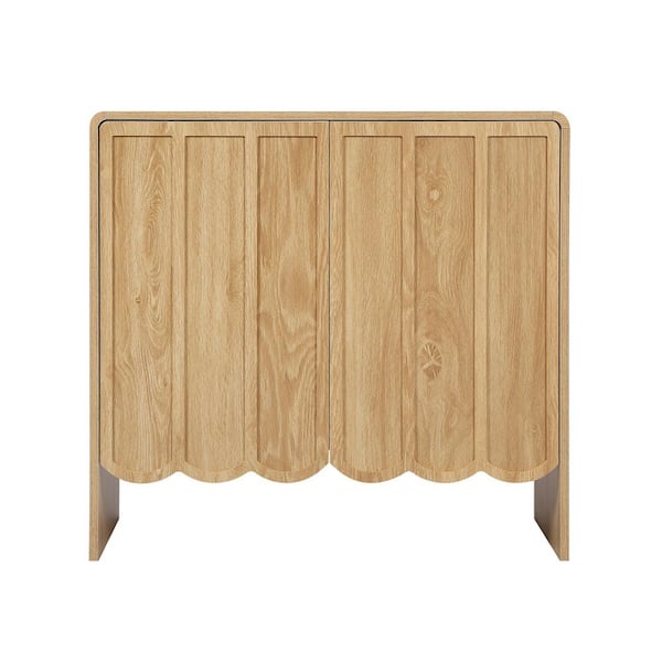 Natrual Wood 31. 49in. W Buffet with Adjustable shelves