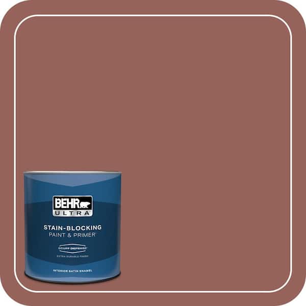 BEHR ULTRA 1 qt. #ICC-73 Brick Hearth Extra Durable Satin Enamel Interior Paint & Primer