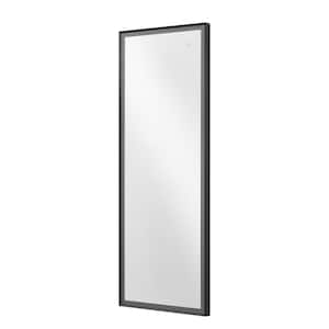 19.7 in. W x 53 in. H Black Lighted Rectangle Accent Framed Mirror