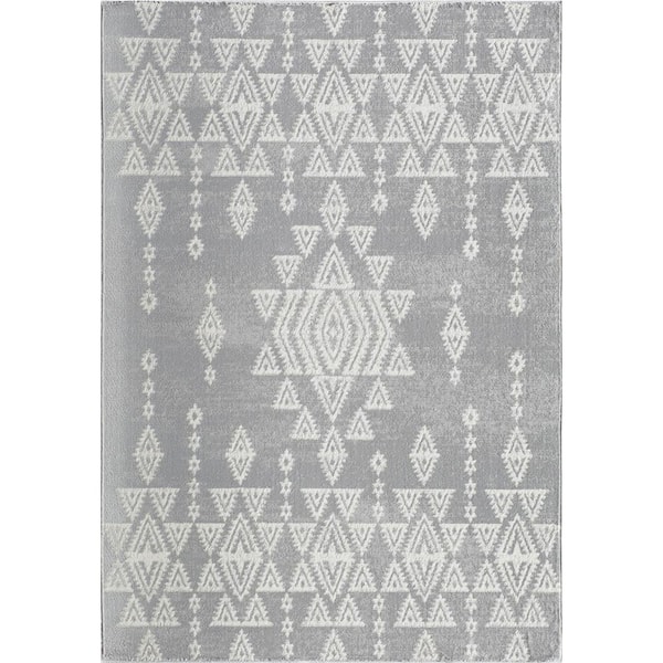 Rugs America Gabriel Platinum Nova Gray 5 ft. x 7 ft. Area Rug RA29405
