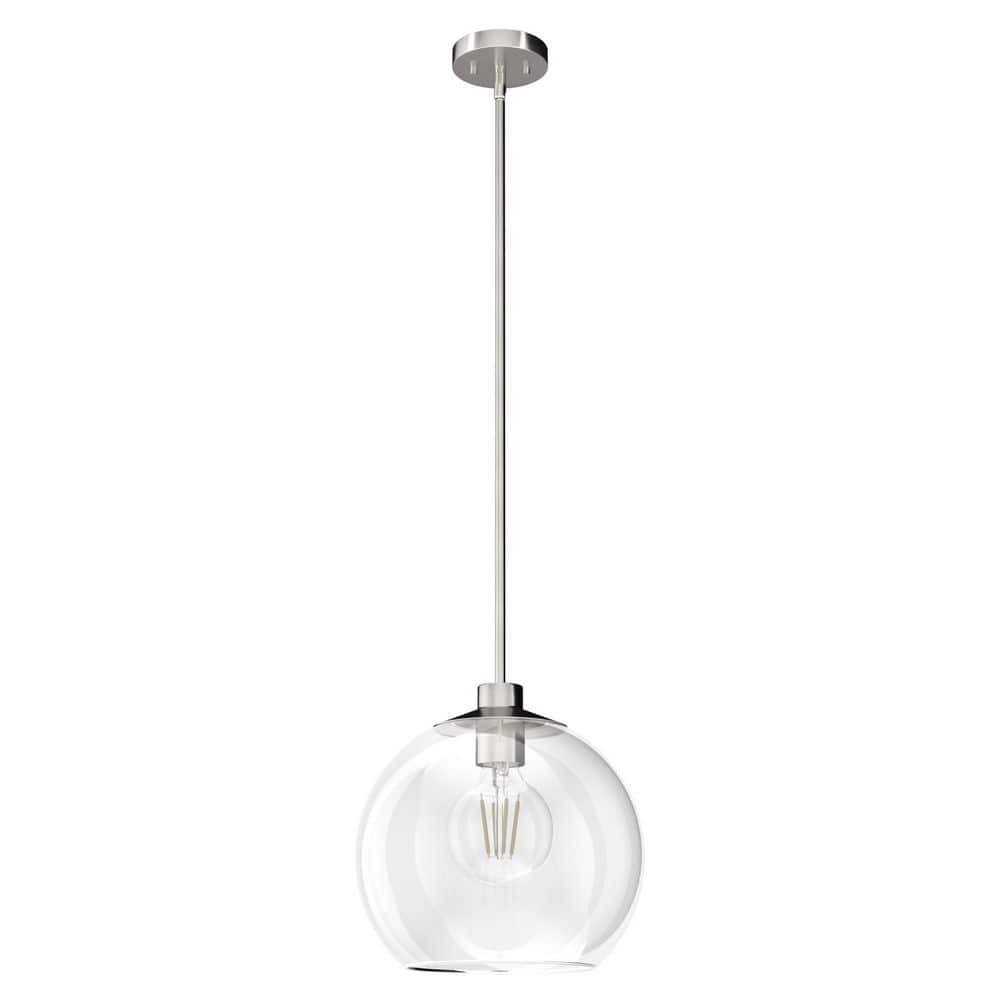 Hunter Xidane Brushed Nickel 14" Globe Pendant Light