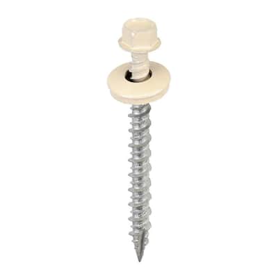100 per Box Big Timber 1WB1T #10 by 1-inch 1/4-drive bit Hex/Washer Head Metal to Wood Screws Tan, 100 per Box Big Timber 1WB1T #10 by 1-inch 1/4-drive bit Hex/Washer Head Metal to Wood Screws Tan,