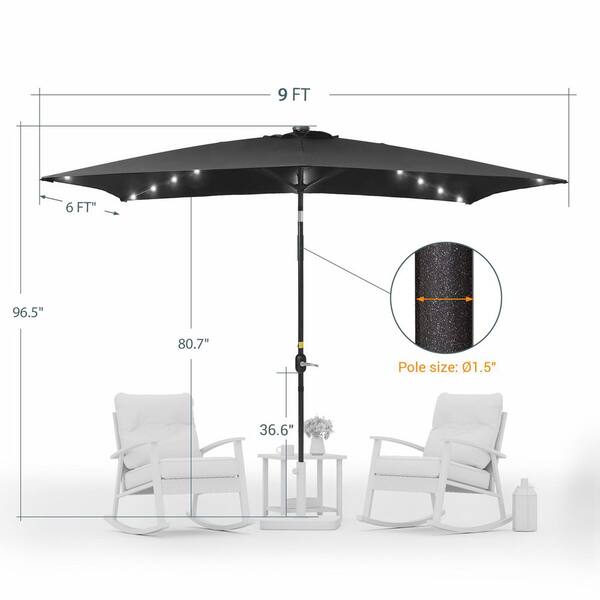 bar height patio umbrellas Amazon.com: VINGLI Cast Aluminum Bar Height Patio Table with Umbrella Hole