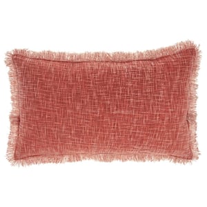 Nicole Curtis Rust Removable Cover 14 in. x 24 in. Rectangle Throw Pillow