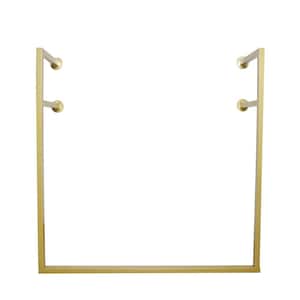 Gold Iron Wall Mounted Clothes Rack 39.37 in. x 39.37 in.