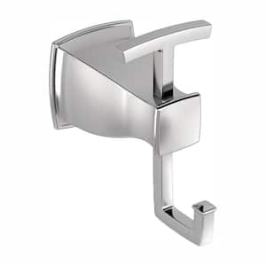 Hensley Double Robe Hook with Press and Mark in Chrome