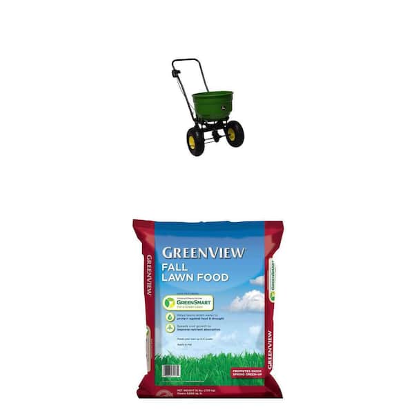 16 lbs. Fall Lawn Food (22-0-10) and 50 lbs. Push Broadcast Spreader Combo