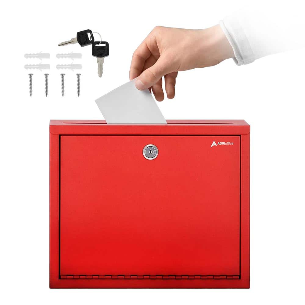Large Size Red Steel Multi-Purpose Drop Box Mailbox