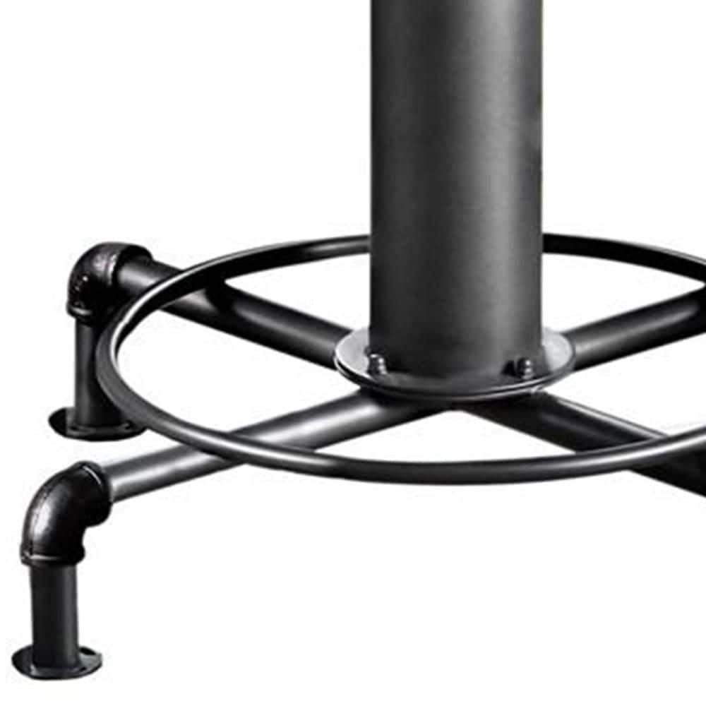 Round 45" Industrial Wood Counter Height Dining Table with Fire Hydrant Base