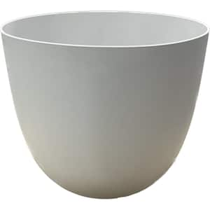 15 in. Dia. x 12.5 in. H Over Cloud White Recycled Plastic Pot