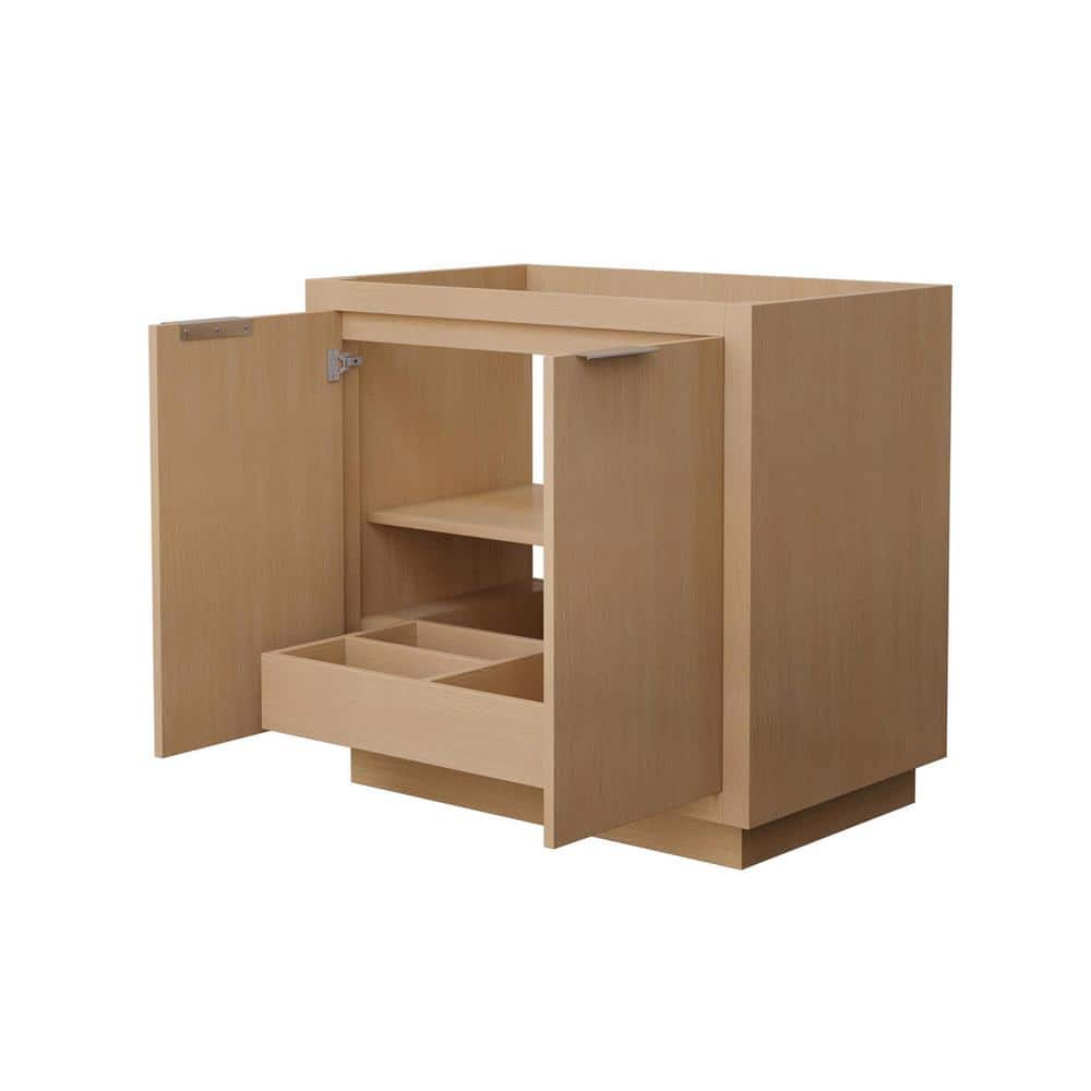 Maroni Light Straw 35" Hardwood Freestanding Vanity Base