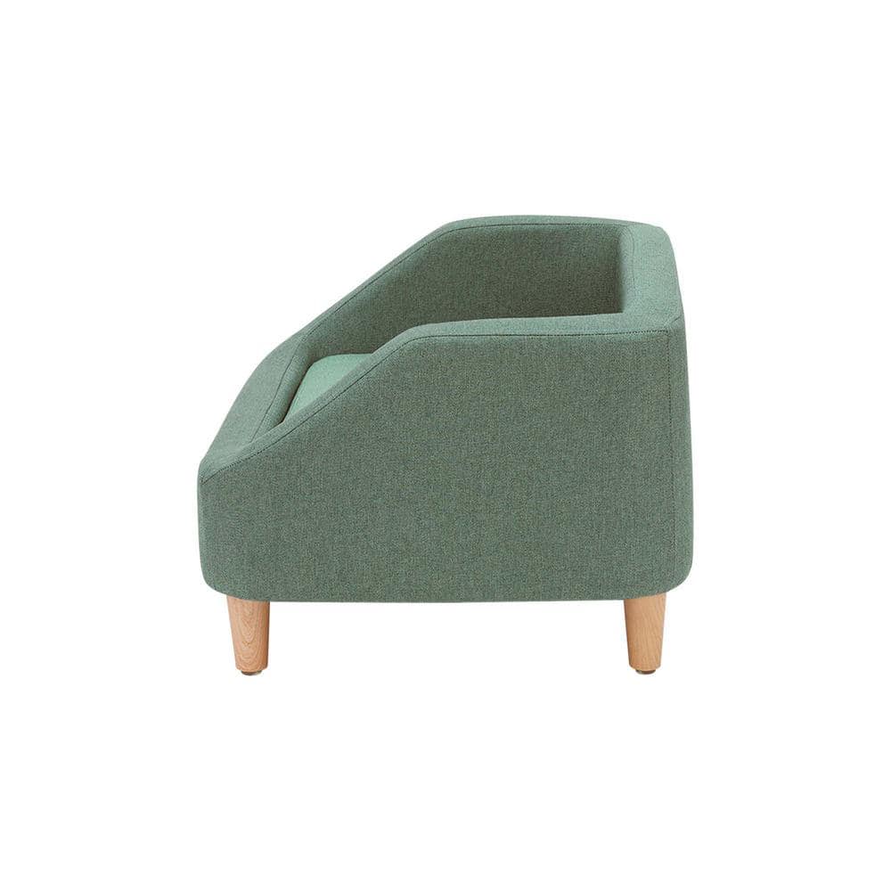 Sea Green Linen Elevated Pet Sofa for Small Dogs