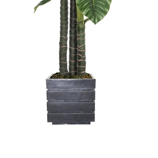 Angeles Home 3 ft. Green Indoor Outdoor Decorative Artificial Snake Plant in Pot, Faux Fake Snake Plant Tree