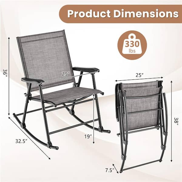 Heavy duty folding rocking 2024 chair