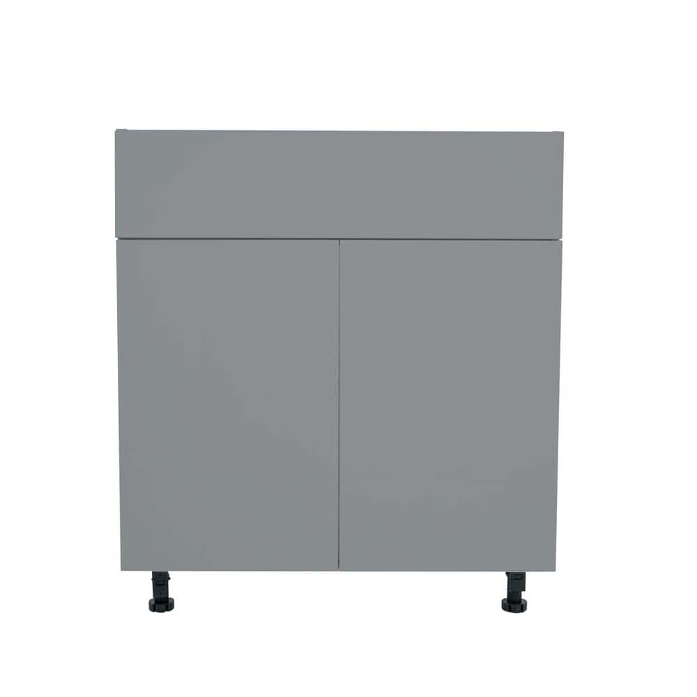 Radiance 30 in. W x 24 in. D x 34.50 in. H Ready to Assemble Slab Sink Base Kitchen Cabinet in Matte Grey price history on PriceWatchPro