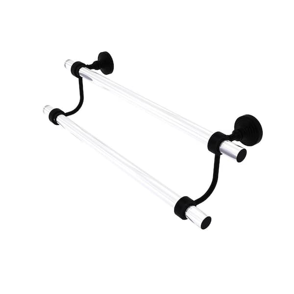 Allied Brass Pacific Grove Collection 18 in. Wall Mounted Double Towel Bar in Matte Black