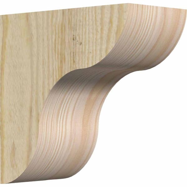 Ekena Millwork 6 in. x 12 in. x 12 in. Douglas Fir Carmel Rough Sawn Corbel