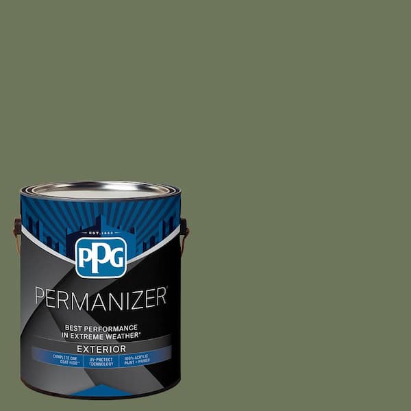 PERMANIZER 1 gal. PPG1124-6 Dark Sage Semi-Gloss Exterior Paint
