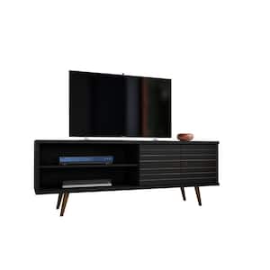 Liberty 63 in. Black Composite TV Stand Fits TVs Up to 60 in. with Storage Doors