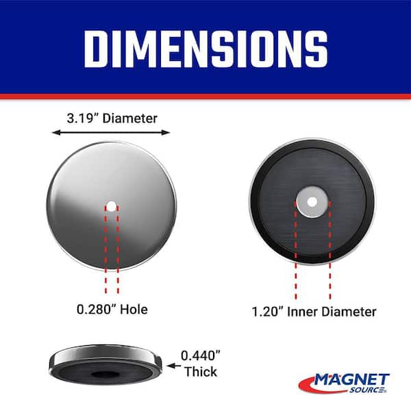 Master Magnet 95 lb. Heavy Duty Round Pull Magnets - image 3