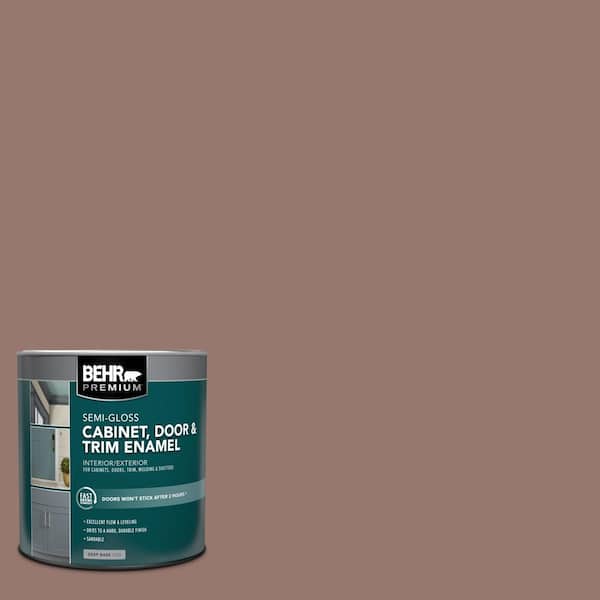BEHR PREMIUM 1 qt. #N160-5 Chocolate Delight Semi-Gloss Enamel Interior/Exterior Cabinet, Door & Trim Paint