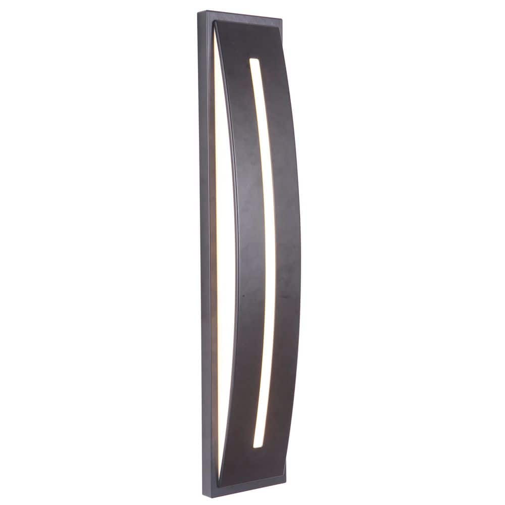 Brushed Aluminum 19" LED Wall Sconce with Ambient Lighting