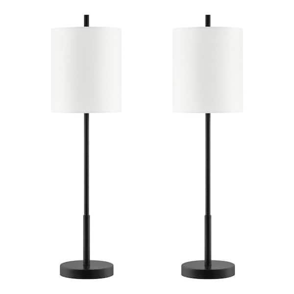 Biscayne 28 in. 1-Light Black Buffet Lamps (set of 2)