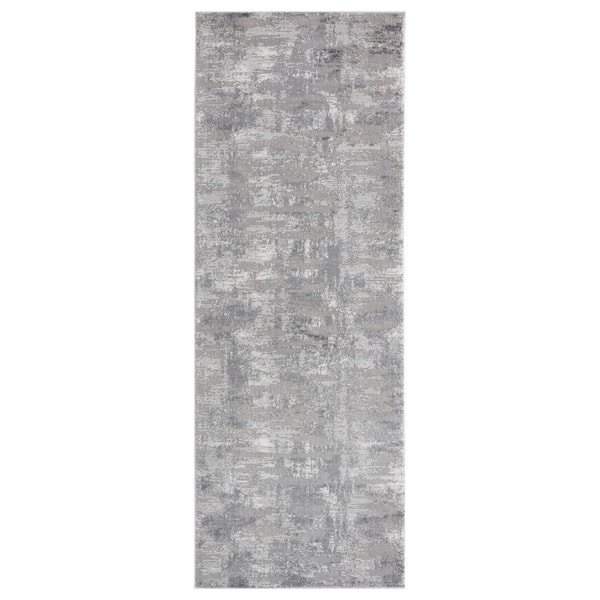 Cascades Salish Grey 2 ft. 7 in. x 7 ft. 2 in. Runner Rug