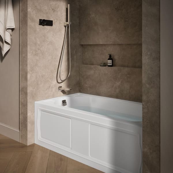 Devonshire 60 in. x 32 in. Rectangular Soaking Bathtub with Left-Hand Drain in White