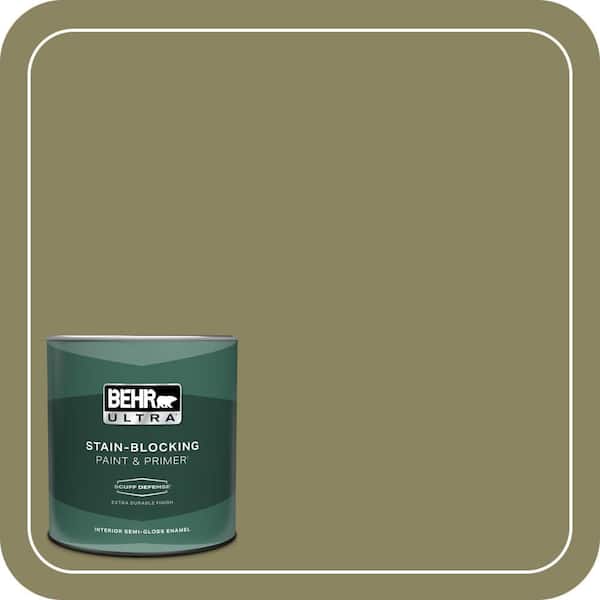 BEHR ULTRA 1 qt. #S350-5 Green Scene Extra Durable Semi-Gloss Enamel Interior Paint & Primer