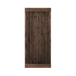 36 in. x 84 in. Japanese Series Pre Assemble Espresso Stained Wood Interior Sliding Barn Door Slab