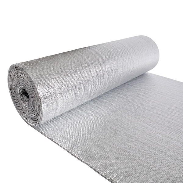 48 in. x 25 ft. Double-Sided Aluminum Foil Radiant Barrier Reflective Insulation Foam