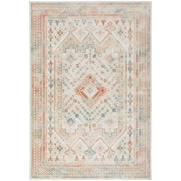 Nourison Thalia Beige Multicolor 4 ft. x 6 ft. All-Over Design Transitional Area Rug
