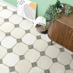 Kings Yard Sage 17-5/8 in. x 17-5/8 in. Ceramic Floor and Wall Tile (10.95 sq. ft./Case)