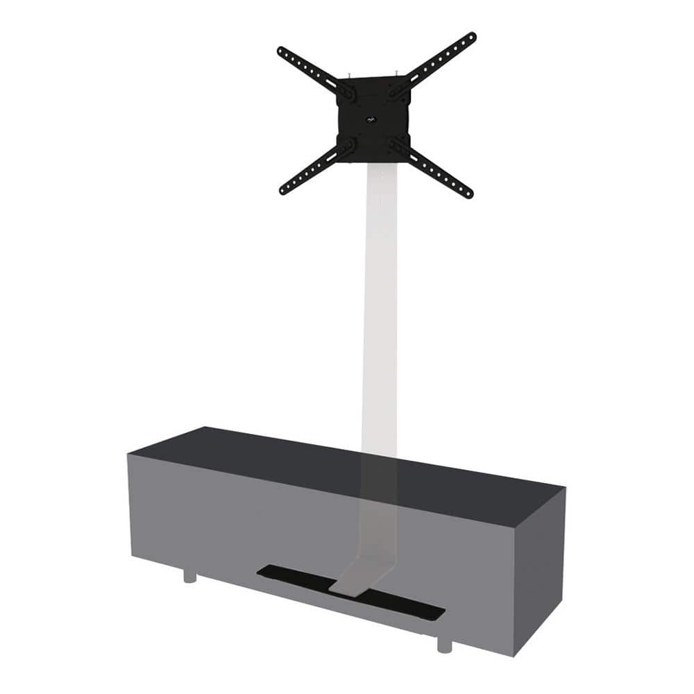 Adjustable Black and White Floor TV Mount for 12" to 80" Screens