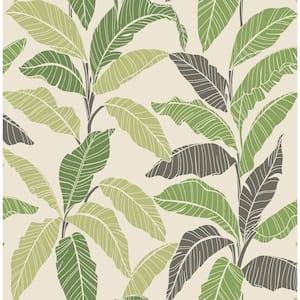 Leafy Fern Palm Vinyl Peel and Stick Wallpaper Roll (Covers 30.75 sq. ft.)