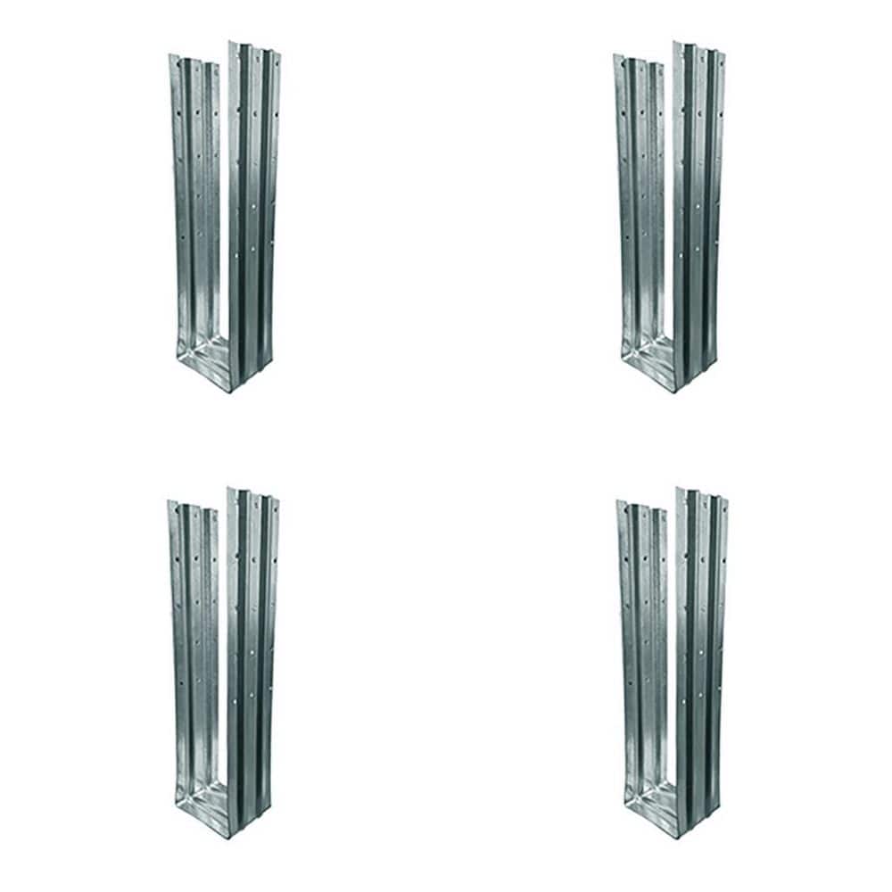 Atlas 4 in. x 4 in. Galvanized Steel Post Foot Anchor for concrete (4-piece