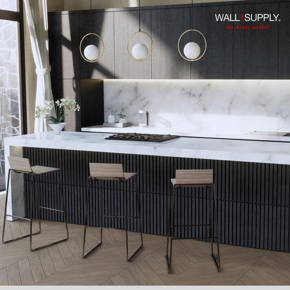 Anthracite 3D Acoustic Polystyrene Wall Panels Set of 6