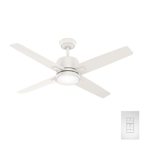 Casablanca Axial 52 in. Integrated LED Indoor Fresh White Ceiling Fan with Wall Switch