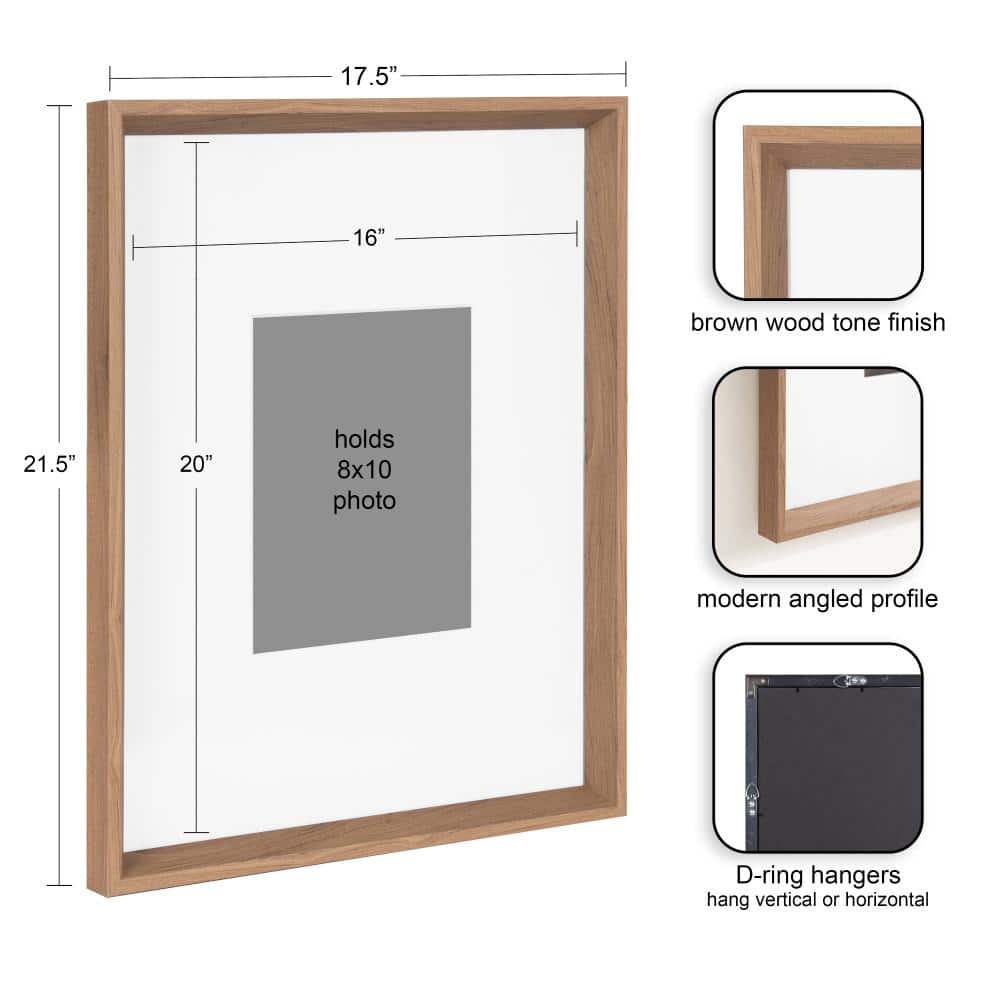 Classic Brown Polystyrene Wall Picture Frame Set of 3